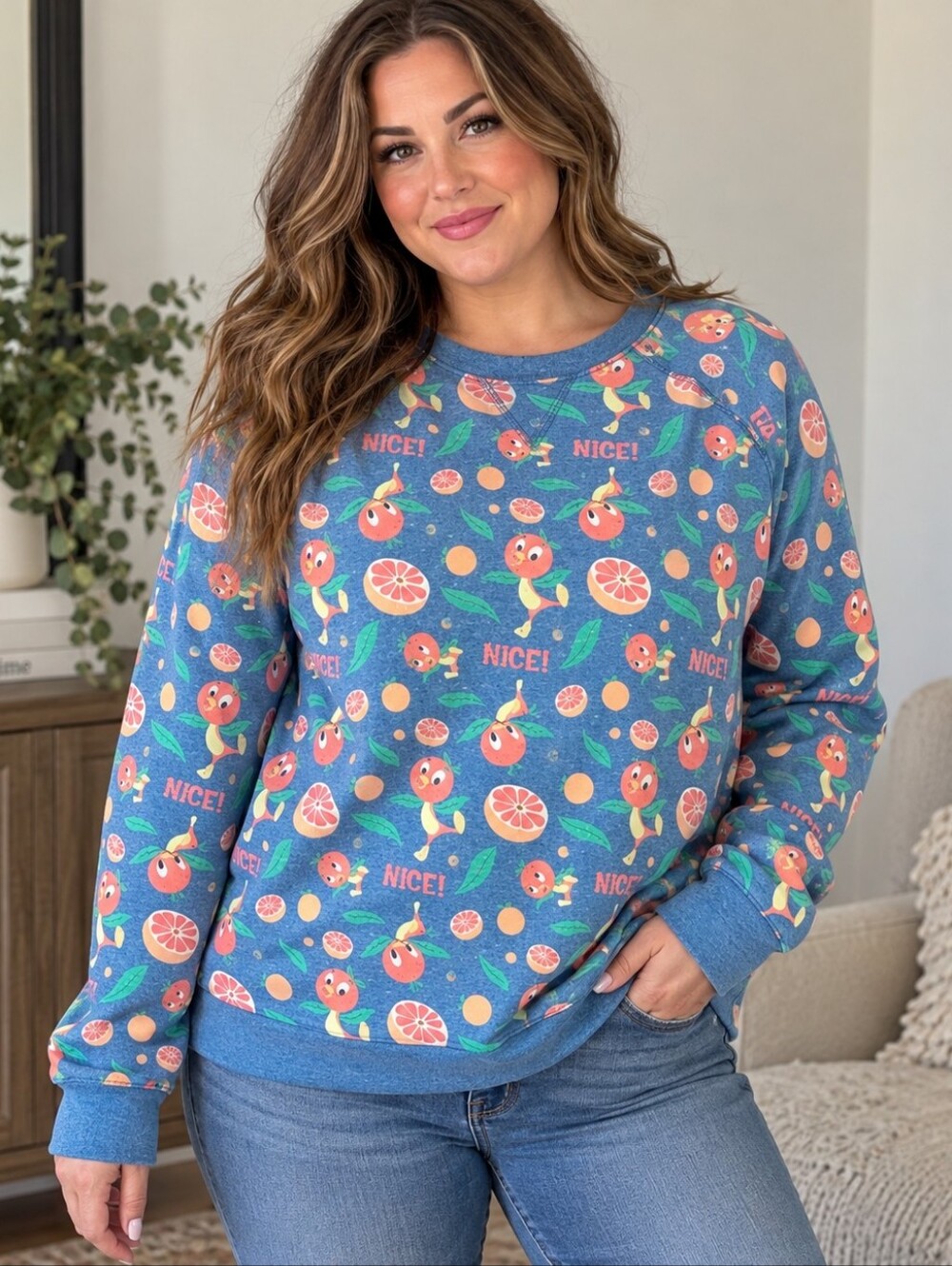 Disney Orange crewneck